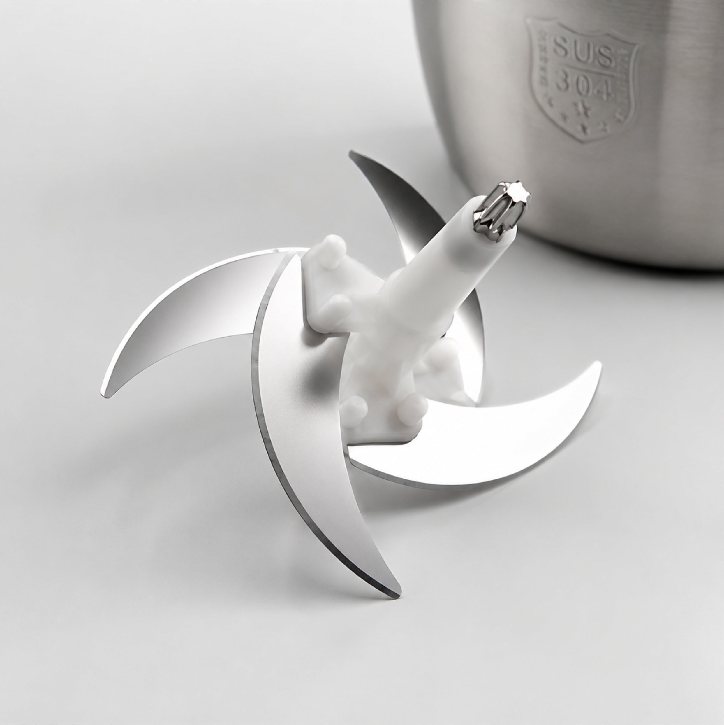 Manual Vegetable Chopper – Stainless Steel Bowl with 4 Blades | 2000ML Multipurpose Hand Chopper